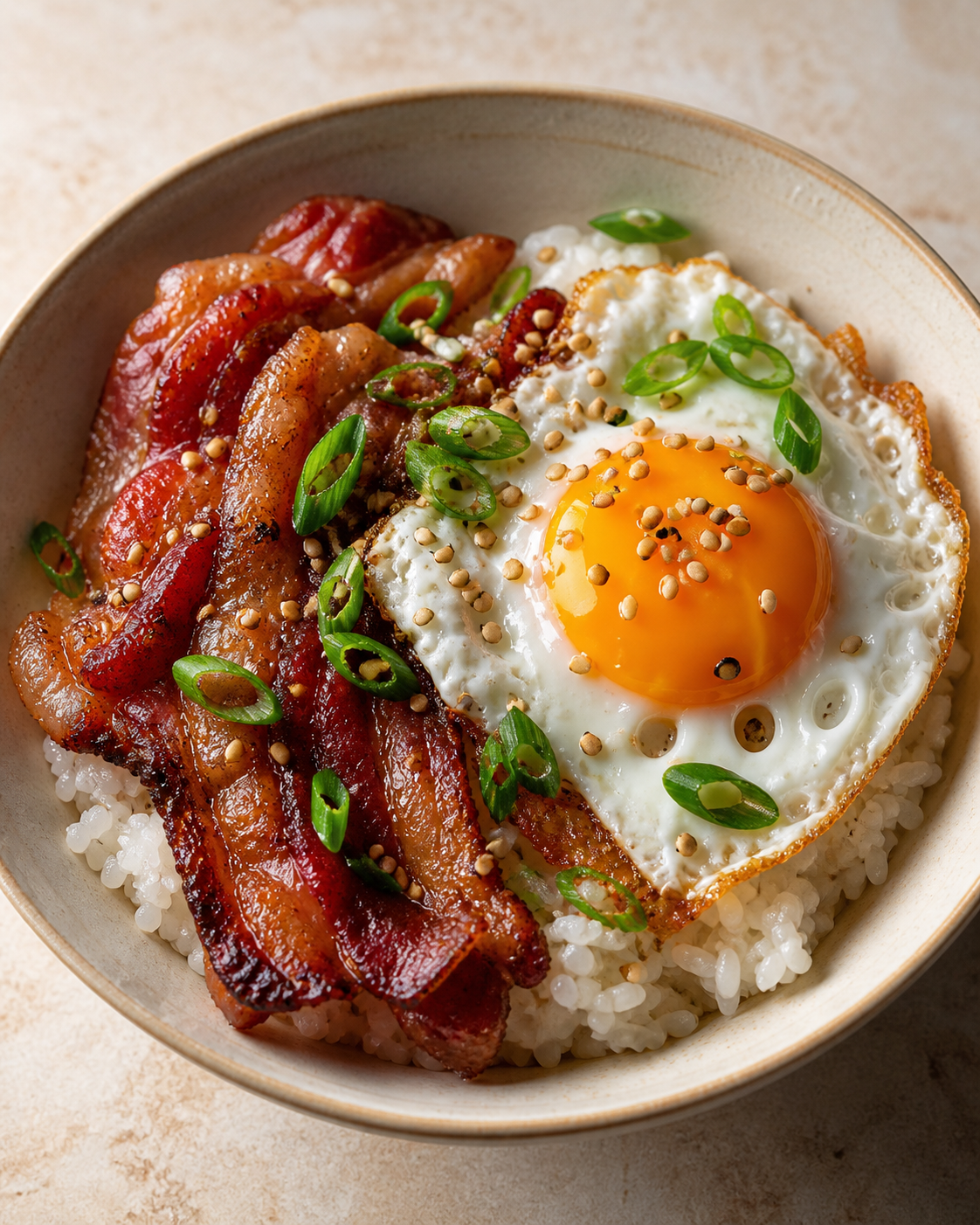 Bacon Egg Rice Bowl
